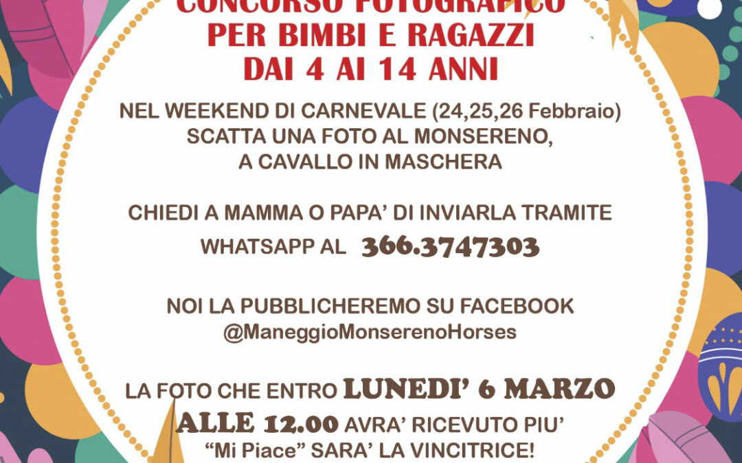 Carnevale a Cavallo – 24, 25, 26 Febbraio