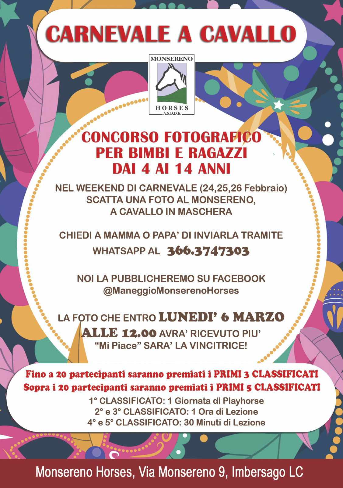 Carnevale a Cavallo Concorso Fotografico